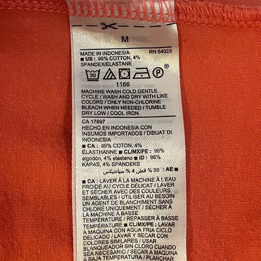 Old Navy Maternity Coral Ruched Stretch Cotton Mini T-shirt Dress Size M - Picture 7 of 7